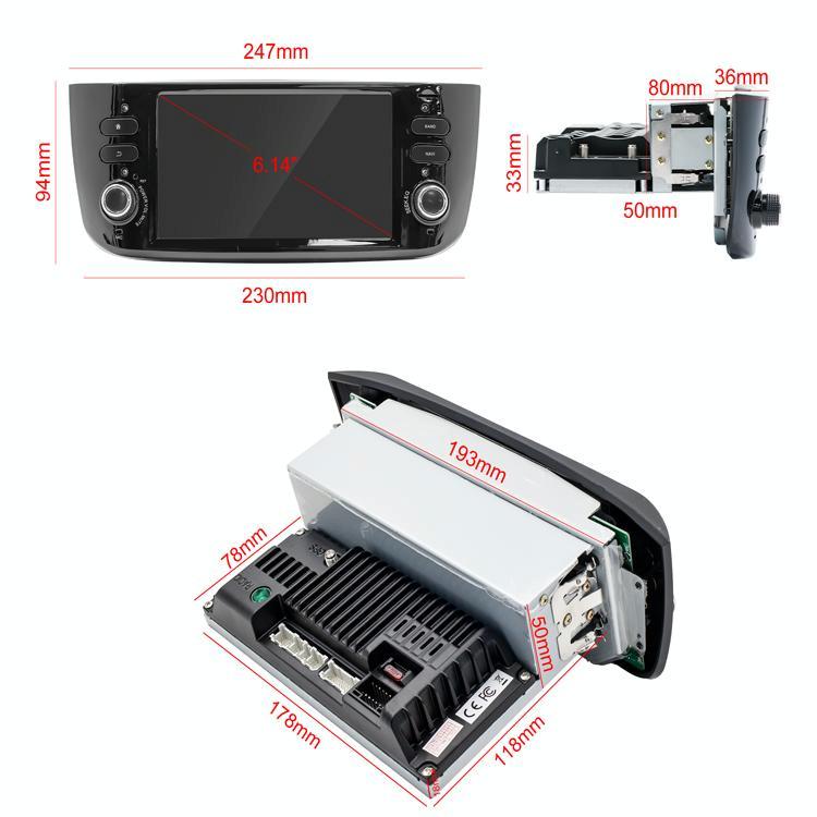 Android Navigation Bluetooth Fm Radio For Fiat Linea Punto Evo 2012-2015 1 + 32G Memory - 2 + 32G