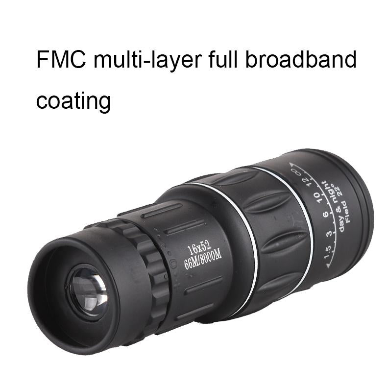 High Definition Monocular Telescope For Outdoor Bird Viewing - 16X52 Green Film - 16X52 Green Film