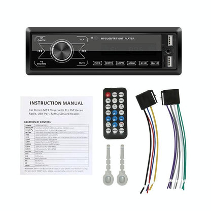Touch Car Bluetooth Speakerphone With Double U Disk & Colourful Lights - Standard + 8G Memory Card