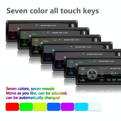 Touch Car Bluetooth Speakerphone With Double U Disk & Colourful Lights - Standard + 8G Memory Card
