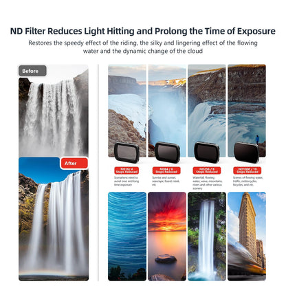 Double-sided Coated Filters for Dji Pocket 3 with Protective Goggles and Cpl Style - Nd16+Nd64+Nd256 + Cpl