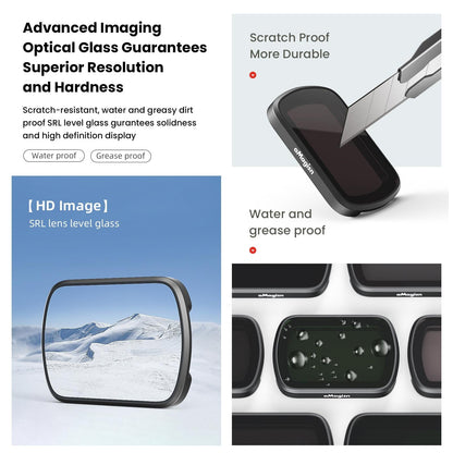 Double-sided Coated Filters for Dji Pocket 3 with Protective Goggles and Cpl Style - Nd16+Nd64+Nd256 + Cpl