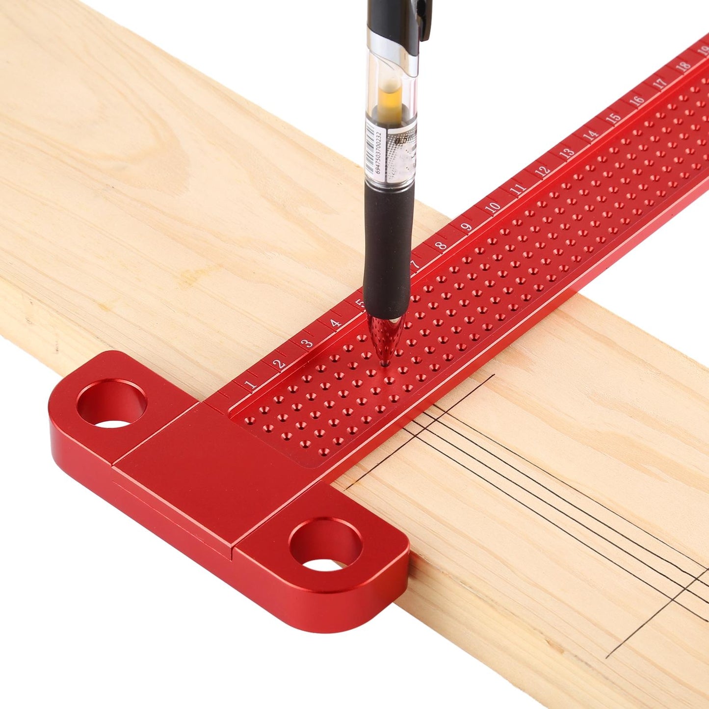 Woodworking T-shaped Hole Marking Ruler - T160