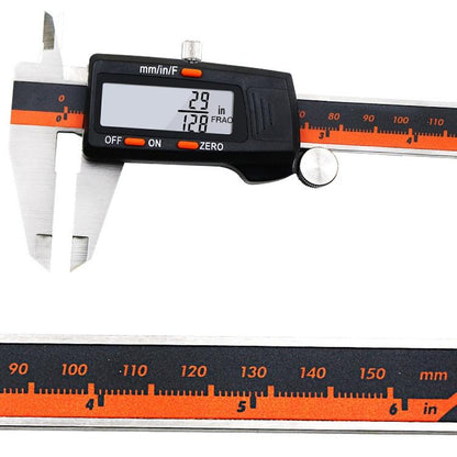 Digital Display Vernier Caliper - 0-150mm Stainless Steel Body