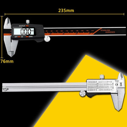 Digital Display Vernier Caliper - 0-150mm Stainless Steel Body