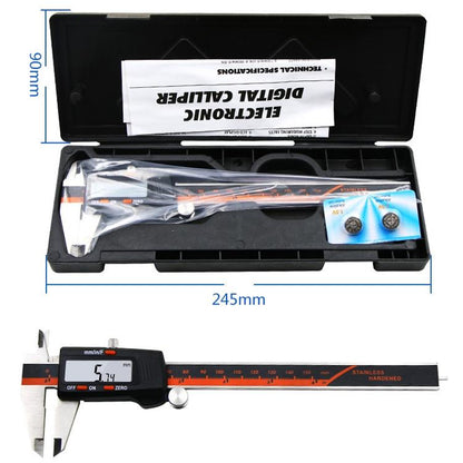 Digital Display Vernier Caliper - 0-150mm Stainless Steel Body