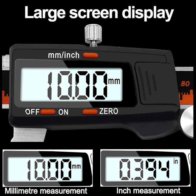 Digital Display Vernier Caliper - 0-150mm Stainless Steel Body