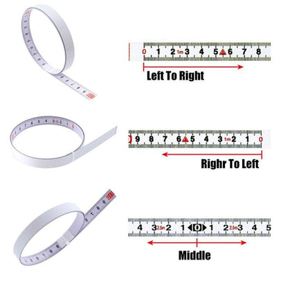Self-adhesive Steel Ruler with 2m Tape Measure - Sticky Scale