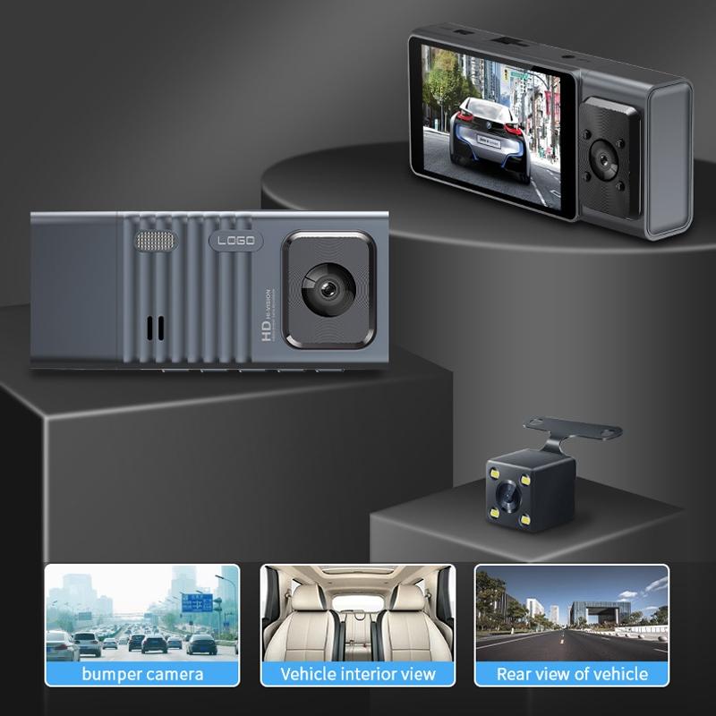 3-in-1 Car Dash Cam with Wifi 1080p Night Vision 3 Ips Screen 32gb - 64G