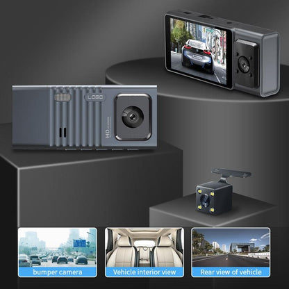 3-in-1 Car Dash Cam with Wifi 1080p Night Vision 3 Ips Screen 32gb - 64G