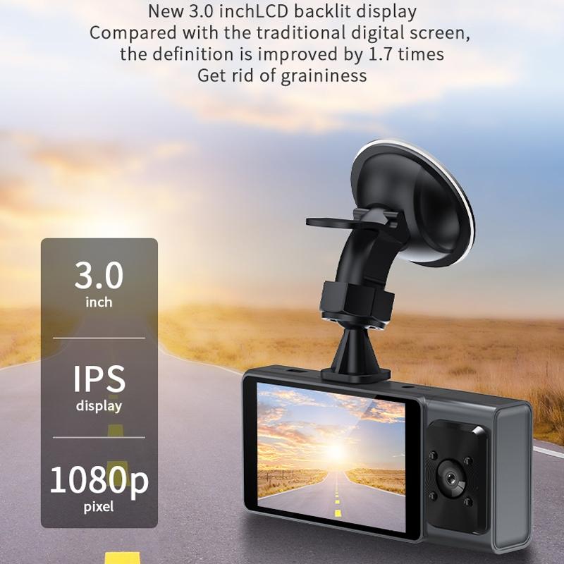 3-in-1 Car Dash Cam with Wifi 1080p Night Vision 3 Ips Screen 32gb - 64G