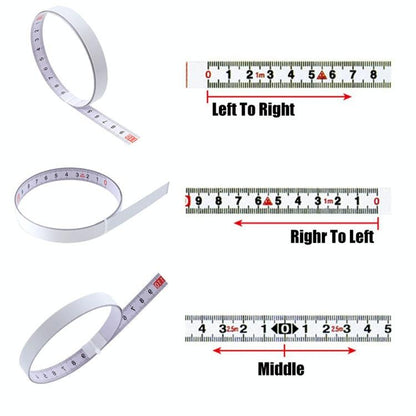 Self-adhesive Steel Ruler with 2m Tape Measure - Sticky Scale
