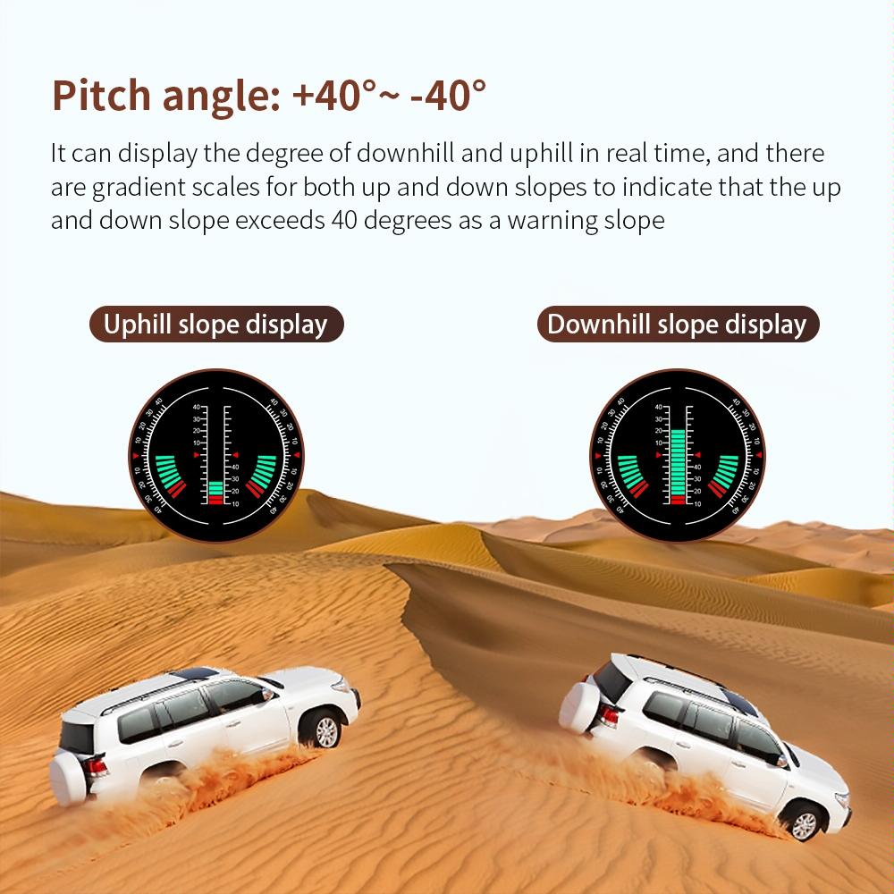 Universal Car Hud Display Speed Voltage Mileage
