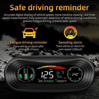 Universal Car Hud Display Speed Voltage Mileage