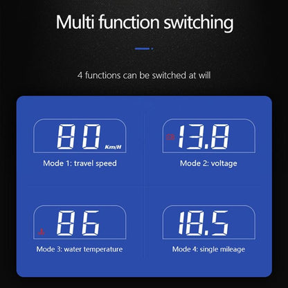 3.2 Inch Obd Hud Head Up Display For Car Engine Failure Water Temperature & Voltage Alarm