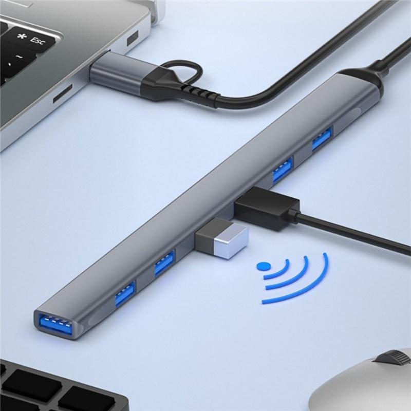 7-In-1 Usb Hub Usb 3.0 + 6X Usb 2.0 + Type-C