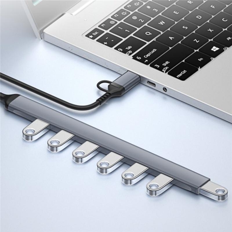 7-In-1 Usb Hub Usb 3.0 + 6X Usb 2.0 + Type-C