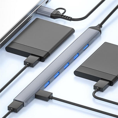 7-In-1 Usb Hub Usb 3.0 + 6X Usb 2.0 + Type-C