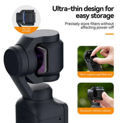 Magnetic Suction Filter Set For Dji Pocket 3 Cpl Nd16 Nd64 Nd256