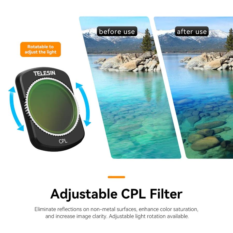 Magnetic Suction Filter Set For Dji Pocket 3 Cpl Nd16 Nd64 Nd256