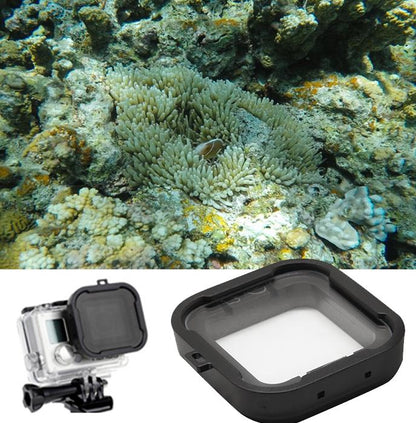 Snap-on Dive Housing Lens with Star Filter for Gopro Hero4 / 3 - Cube Design