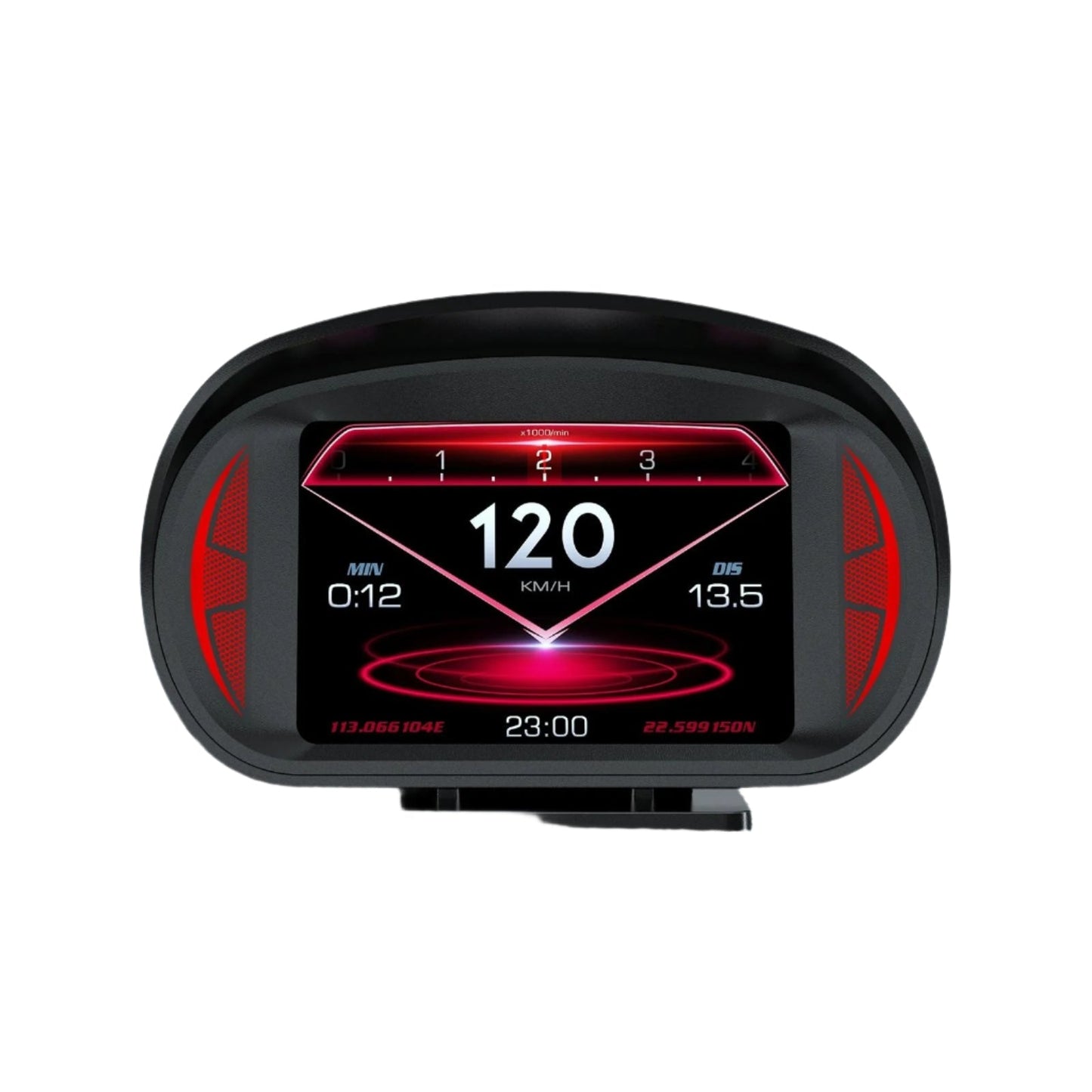 3 Inch Obd Lcd Car Speed Slope Meter Hud Display