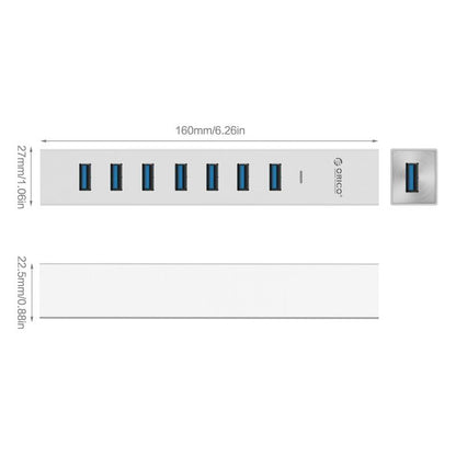 7-Port Aluminum Usb 3.0 Hub