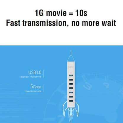 7-Port Aluminum Usb 3.0 Hub