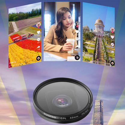 52mm Professional Filter Set for Gopro Hero 7 / 6 / 5 with Adapter and Lens Cap