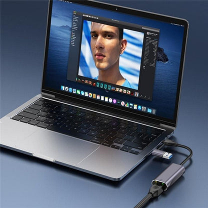 Usb Type-C Gigabit Hub Adapter For Laptop / Tablet / Phone