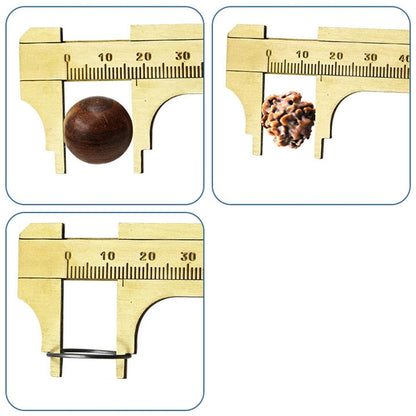 Mini Brass Sliding 100mm Vernier Caliper for Jewelry Measurement