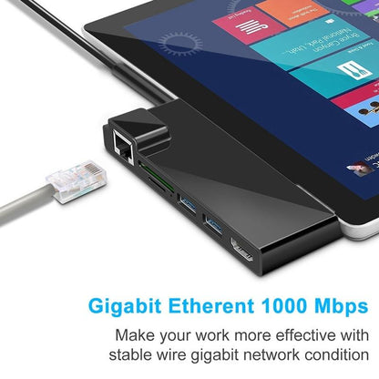 6-In-1 Rj45 / Usb 3.0 / Hdmi / Sd / Tf Hub For Surface Pro 5 / 6