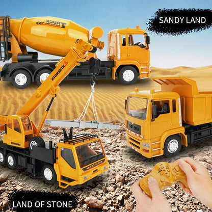 10-ch Remote Control Mixer Truck - 2.4g Simulated Engineering Vehicle