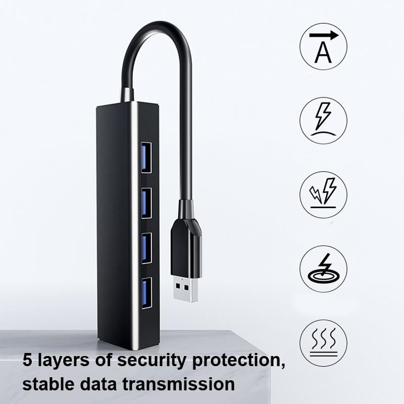 4-Port Usb 2.0 Hub With Light Bar 15Cm Cable