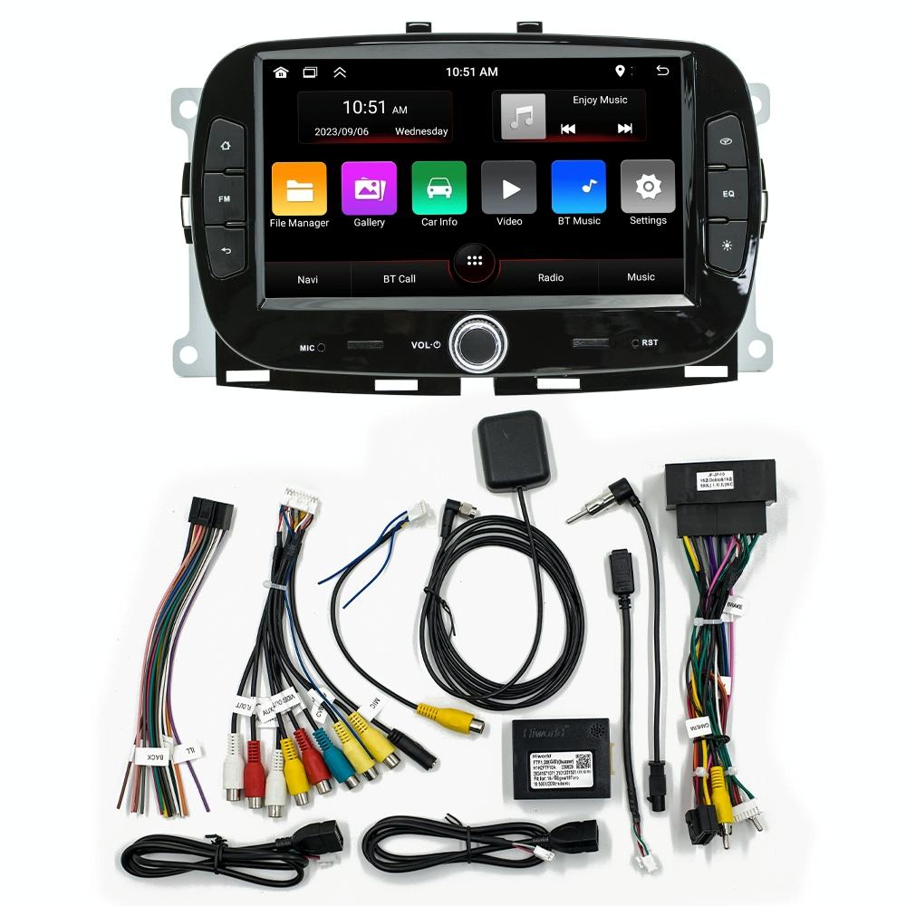 Android Car Navigation System For Fiat 500 - Bluetooth Fm Radio 1 + 32G Memory - 2 + 64G