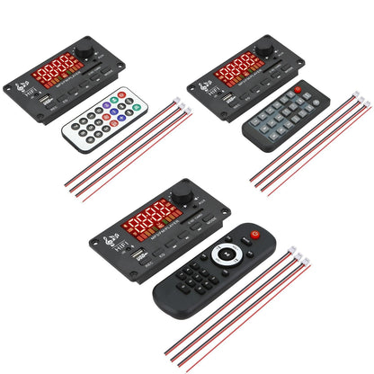 12V 50W Bluetooth Decoding Board For Fm / Call / Recording - Black / White