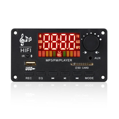 12V 50W Bluetooth Decoding Board For Fm / Call / Recording - Black / White