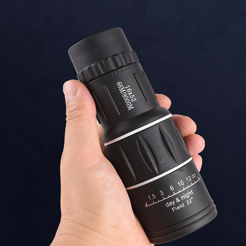 High Definition Monocular Telescope For Outdoor Bird Viewing - 16X52 Green Film - 16X52 Without Bag