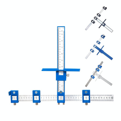Blue Plastic Cabinet Door Punch Locator for Woodworking