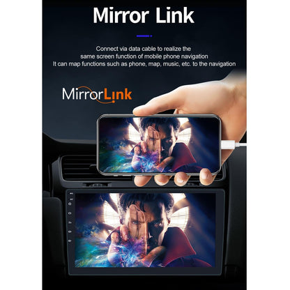 9 Inch Car Android Player Gps Navigation Bluetooth Touch Radio Mirror Link Fm Wifi Steering Wheel Control Standard Version + Carplay