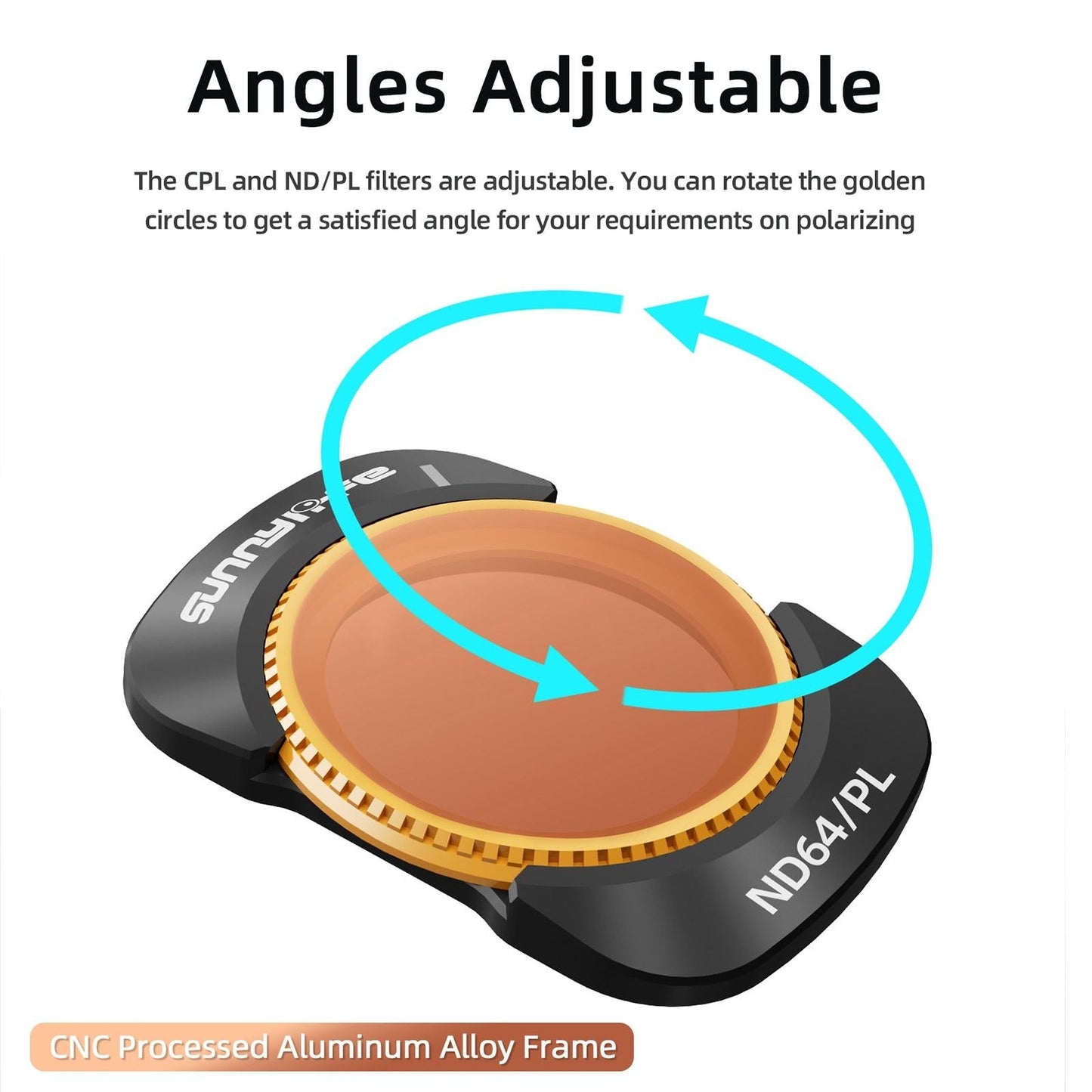 Sunnylife 3 In 1 Nd16 Camera Lens Filter For Dji Osmo Pocket No Gimbal Reset - Nd8