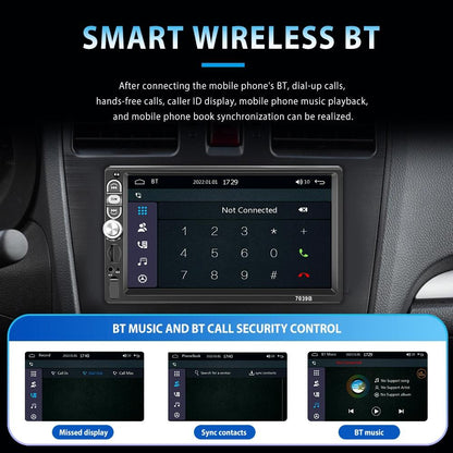 7 Inch Mp5 Bluetooth Carplay Player With Reversing Camera - Standard + 8 Lights