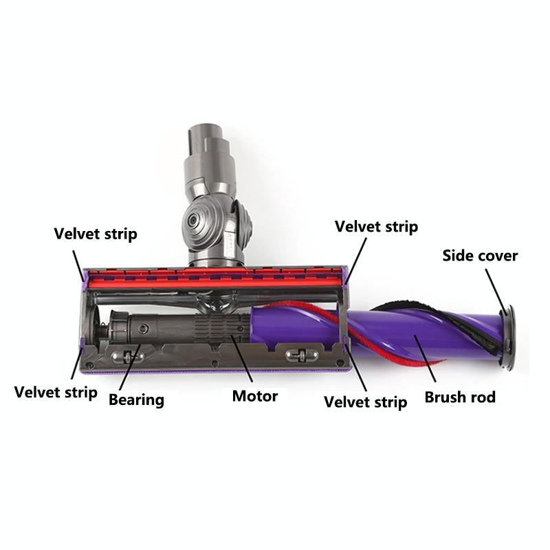 Direct Drive Suction Head for Dyson V8 V10 Vacuum Cleaner - 50w Motor Triangle Design