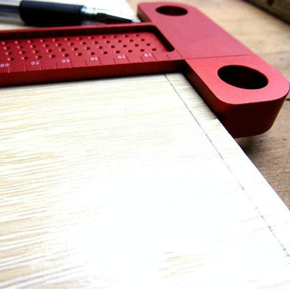 Precision T-shaped Woodworking Marking Ruler - Ideal for Accurate Hole Measurements