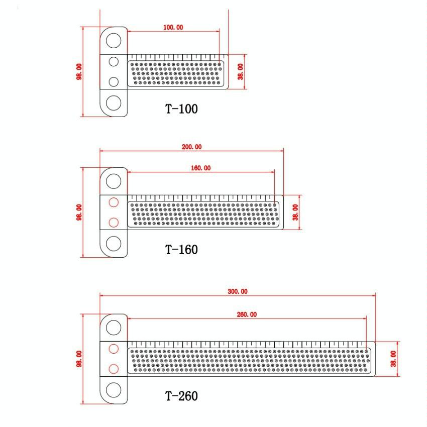 Precision T-shaped Woodworking Marking Ruler - Ideal for Accurate Hole Measurements