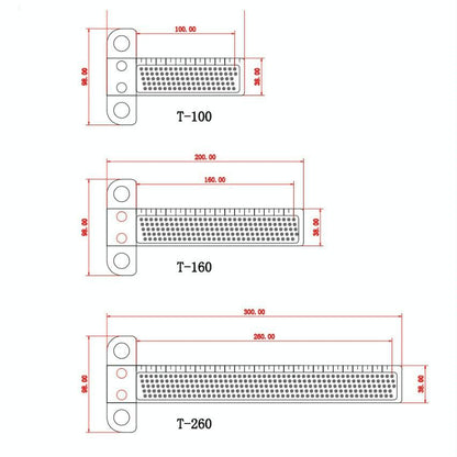 Precision T-shaped Woodworking Marking Ruler - Ideal for Accurate Hole Measurements