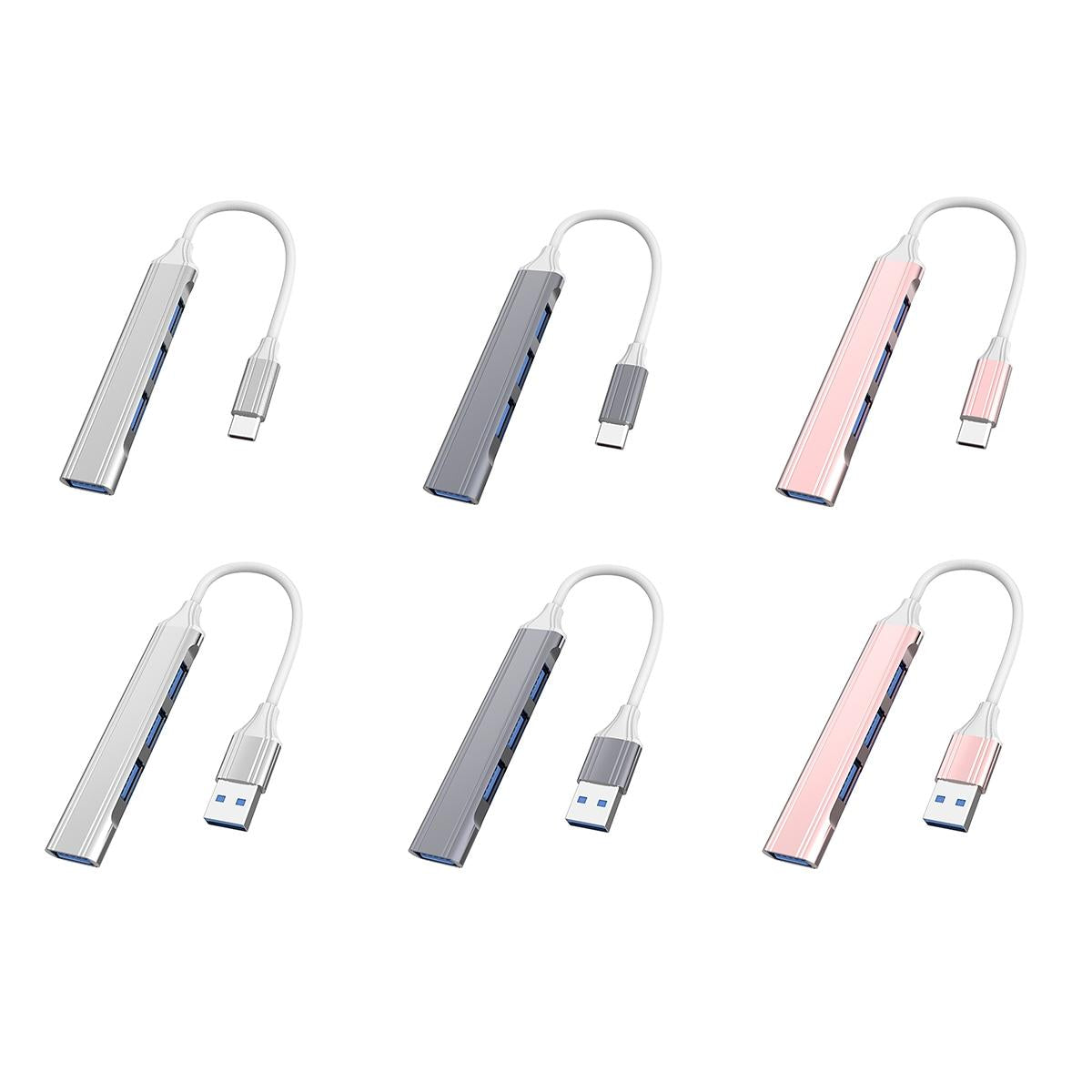 4-In-1 Mini Docking Station Type-C / Usb-C 3.0 Pink