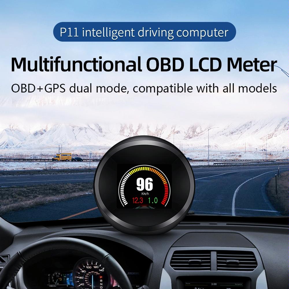Car Hud Head Up Display Obd2 + Gps Mode Water Temp Speed Voltage Fuel Speed Alarm