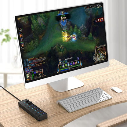 7-Port Usb 3.0 Hub With Switch For Pc / Laptop
