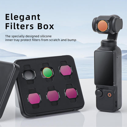 Sunnylife 3 In 1 Nd16 Camera Lens Filter For Dji Osmo Pocket No Gimbal Reset - 4 In 1 Nd8-64Pl